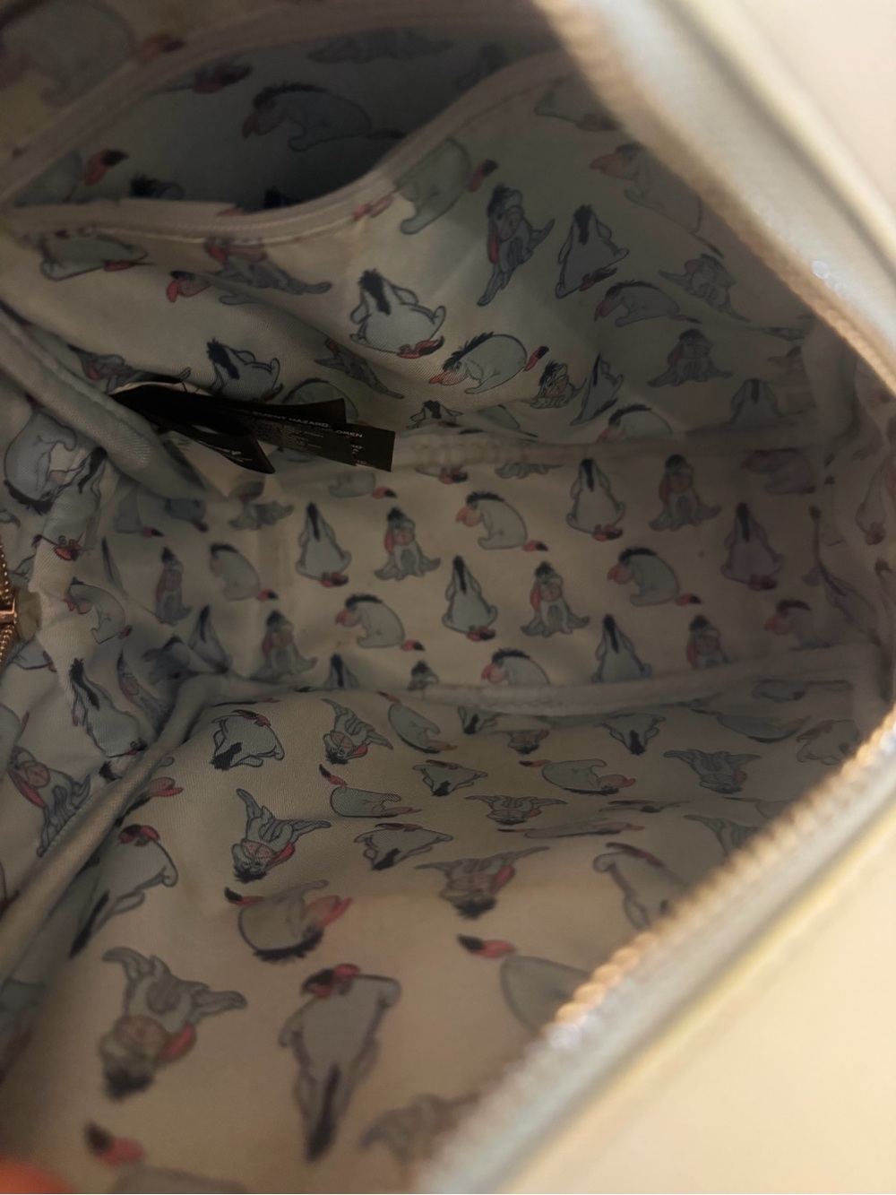 Loungefly Eeyore Mini Backpack in Light Blue with Pink Accents - Picture 5 of 5